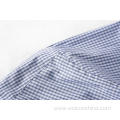 Elastic Cotton Fabric Little Checked Pattern Shirts